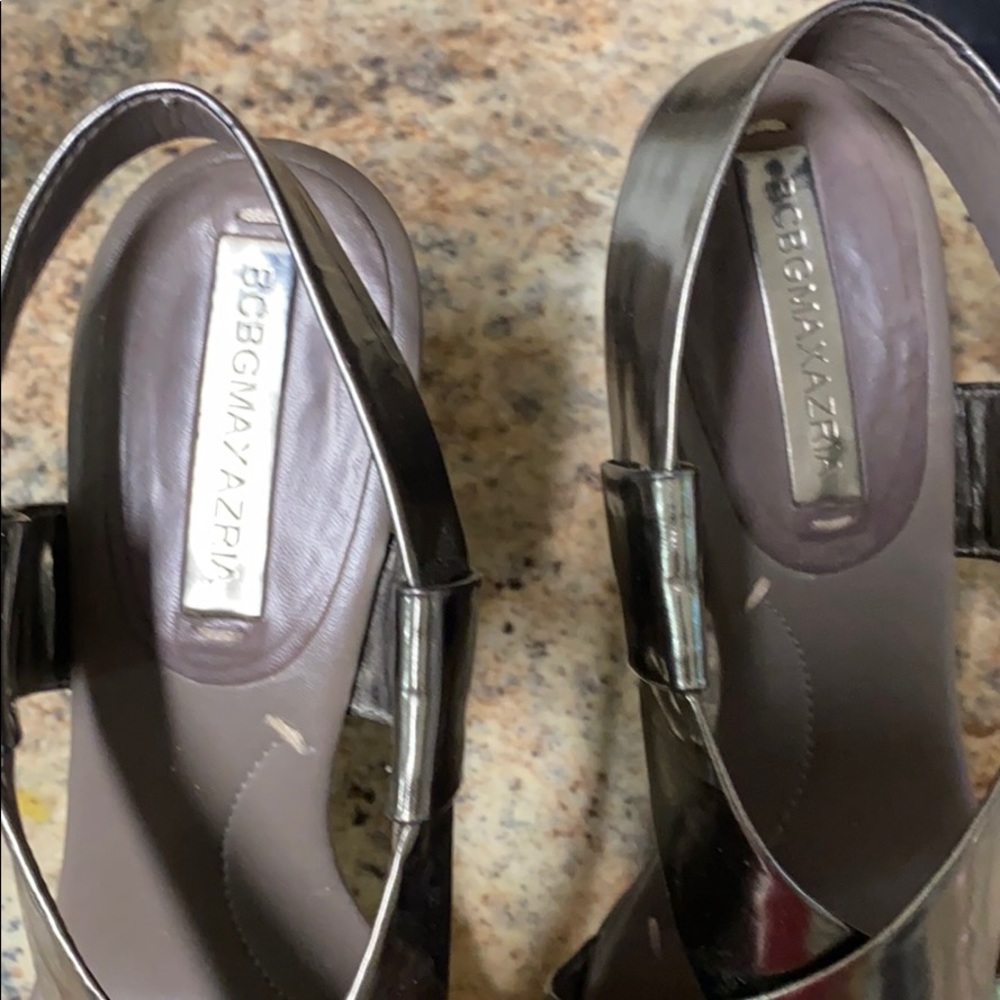 Shoes BCBGMAXAZRIAGunmetal pewter platform sandal